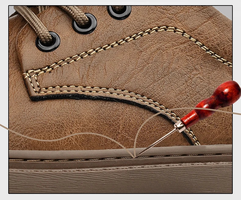 Spring Autumn Casual Men Retro Leather Shoes 2023 Fashion British Style Anti-skid Chaussure Homme Cuir Luxury Brand Designer