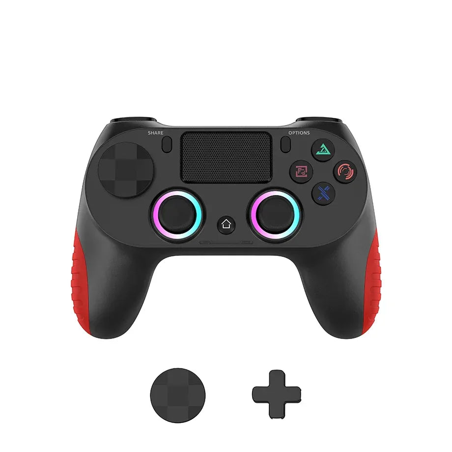 P4 Wireless Bluetooth Gaming Controller RGB Lights Vibration Six-Axis Motion Sensing for PC/360 - Hot-Selling Gaming Joystick