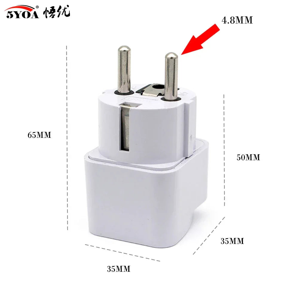 5YOA Power Socket Charging Port Universal Worldwide Travel Wall Charger AC Power AU UK US EU Plug Adapter Adaptor Option 2 USB