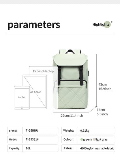 Tigernu Backpack For Women Backpack Bags For School 15.6inch Laptop Backpack Female Bag Travel Backpack For Girls Bags Knapsack