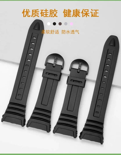 Silicone Sports Watch Band for Casio 3239 W-96H-1A W-96H-1B W-96H-2A W-96H-3A W-96H-4A2 W-96H-4A W-96H-9A Electronic Watch Strap