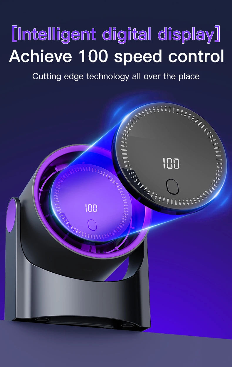 Mini Desktop Circulating Fan 4 Speed Wind Control Electric High-speed Fan USB Rechargeable Mini Circulating Cooling Fan