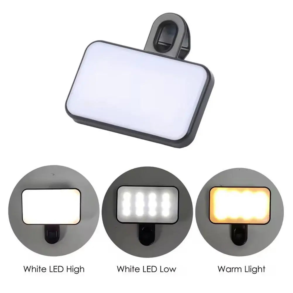 Multi Functional Computer Conference Light LED Handheld Clip Fill Light Video Live Photography Three Colors Rechargeable