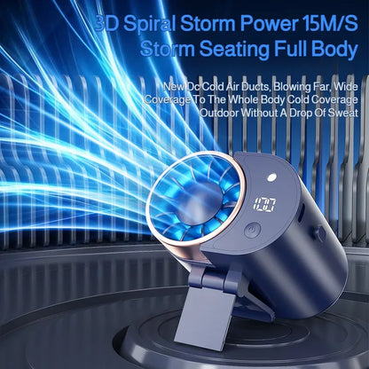 Outdoor Portable Small Fan Long Range High Wind Usb Charging Hanging Waist Fan Cooling Portable Fan