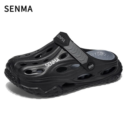 SENMA Summer Men's Thick Bottom Sandals Casual Non-Slip Beach Shoes Comfortable High Elastic EVA Material Men Shoes for Driving