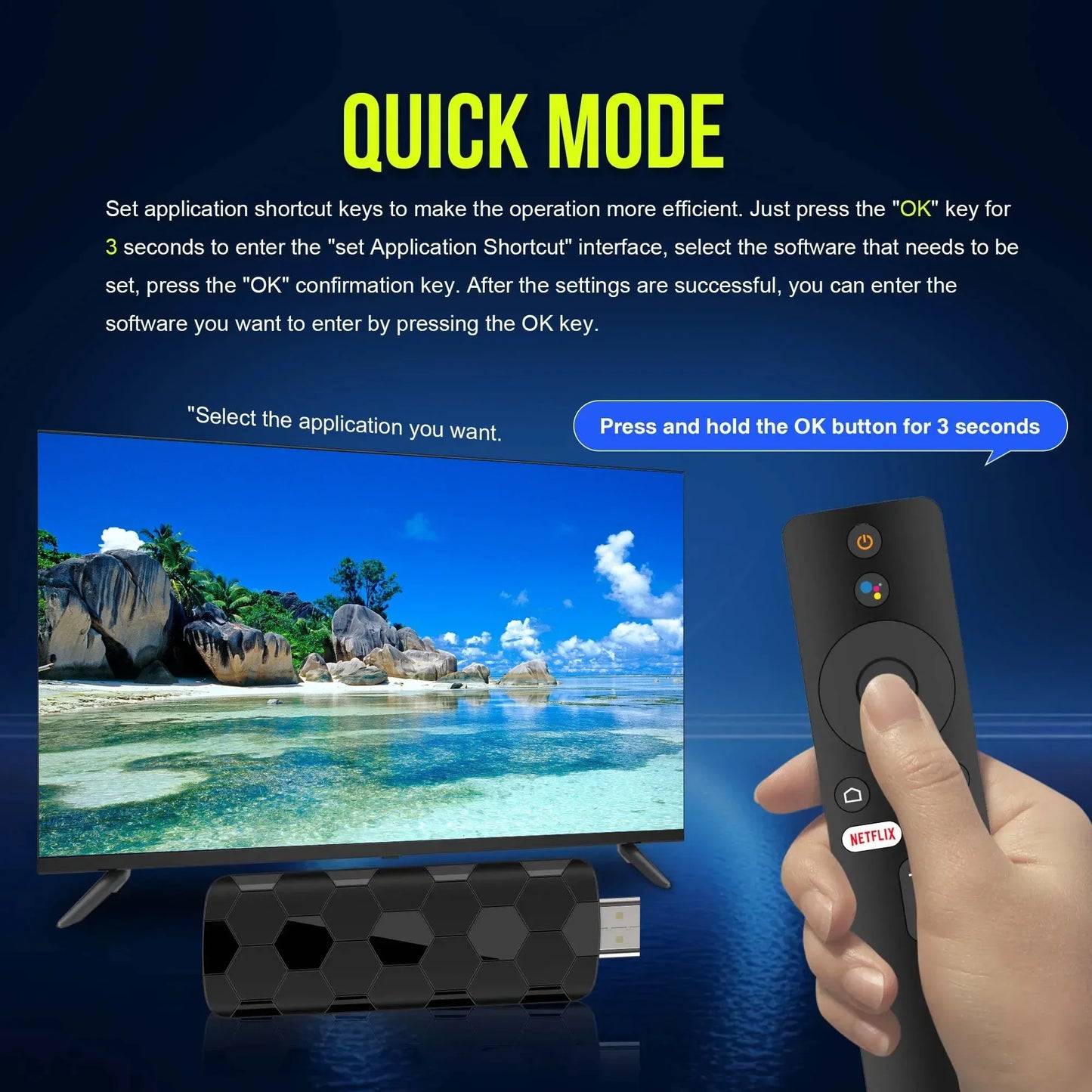 2026 New R3+ TV Stick Dual UI Interface Dual Wifi 2.4G/5.8G 4K Ultra HD 8GB 128GB RK3518 Quad Core Home Theater Media Player