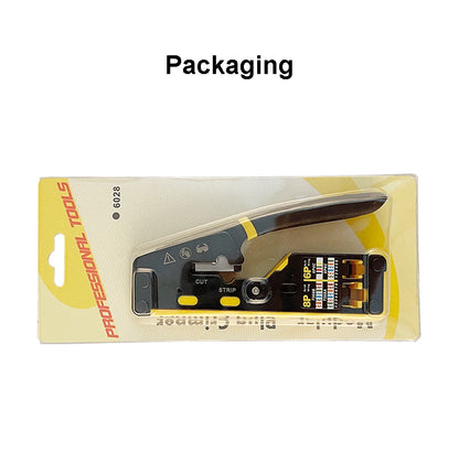 ONTi RJ45 Cat7/6/6A/5E Connector and RJ45 Crimp Tool Pass Through Crimper for 8P8C with Replacement Blade Cable Stripper