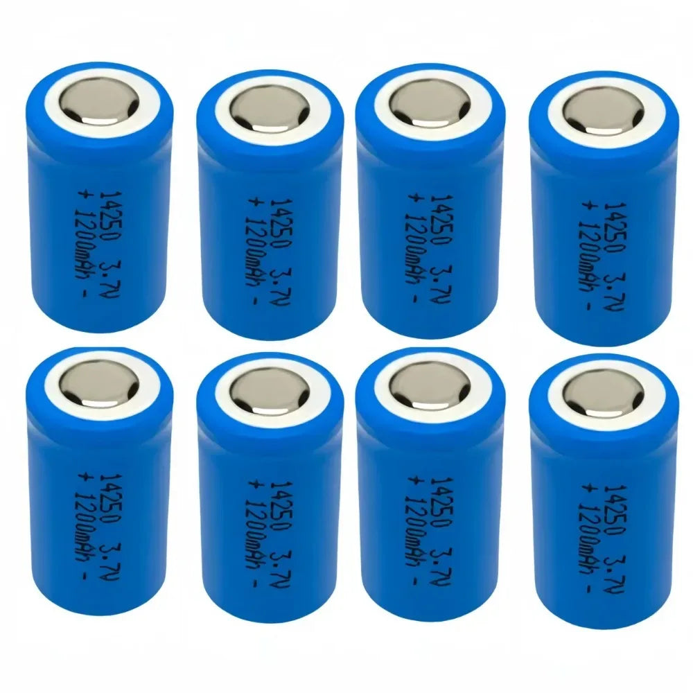 8pcs/lot 14250 rechargeable lithium battery LS14250 ER14250H 1/2-R6 1/2 AA 1200mah rechargeable 3.7V lithium battery