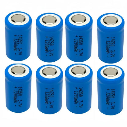 8pcs/lot 14250 rechargeable lithium battery LS14250 ER14250H 1/2-R6 1/2 AA 1200mah rechargeable 3.7V lithium battery
