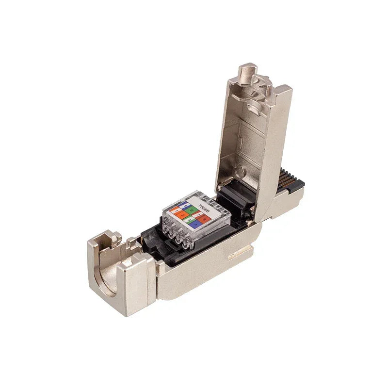 Straight RJ45 Data Fast connect Plug 4pin 8pin Industrial Metal Straight Ethernet RJ45 Connector CAT5E CAT6A Profinet RJ45 Plug