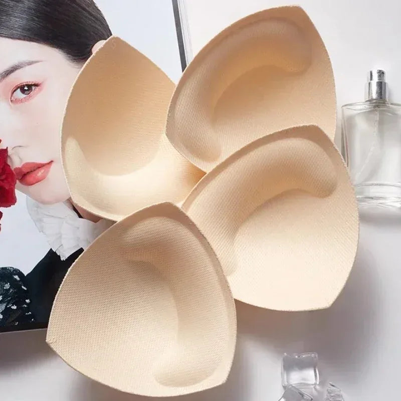 Invisible Triangle Sponge Push Up Bra Pads Women Sexy Inserts Underwear Sponge Swimsuit Bikini Breast Enhancers Chest Cup Pads