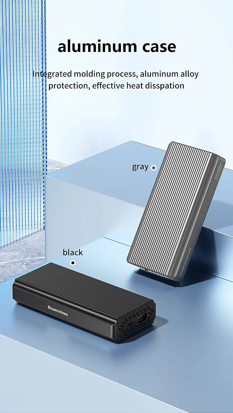 40Gbps USB 4.0 SSD Enclosure Thunderbolt USB-C M.2 NVMe SSD Case Compatible with USB 3.2/3.1/3.0 For Macbook iPad Phone Laptop