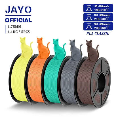 JAYO PLA/PLA META/PETG/SILK/PLA+/Wood/ ABS/Marble 3D Printer Filament 1.75mm 5KG 3D Printing Materials for 3D Printer&3D Pen