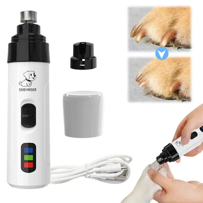 Dog Nail Grinders Painless USB Charging Rechargeable Pet Nail Clippers Quiet Electric Dog Cat Paws Nail Grooming Trimmer Tools