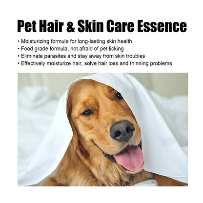 Pet Skin Care Essence Relieve Itching Repair Skin Wound Clean Moisturizing Anti Parasite Deodorant Dogs Cats Hair Nourish Liquid
