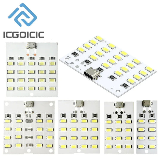 5730 SMD LED Light Panel 5V 450mA Micro USB Powered for Emergency Night Lamp Mobile Charger