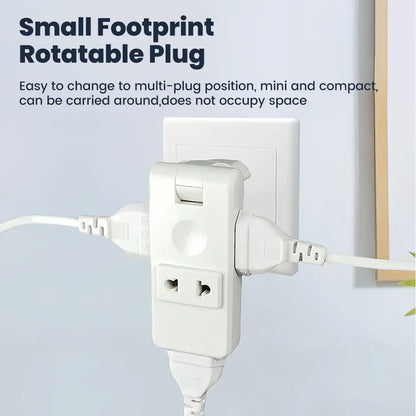 Protable Travel Power Converter Wall Outlet Plug Adaptors 4 in 1 EU 4.8MM Extension Chargers Adapter 180° Rotation Plug Adapter