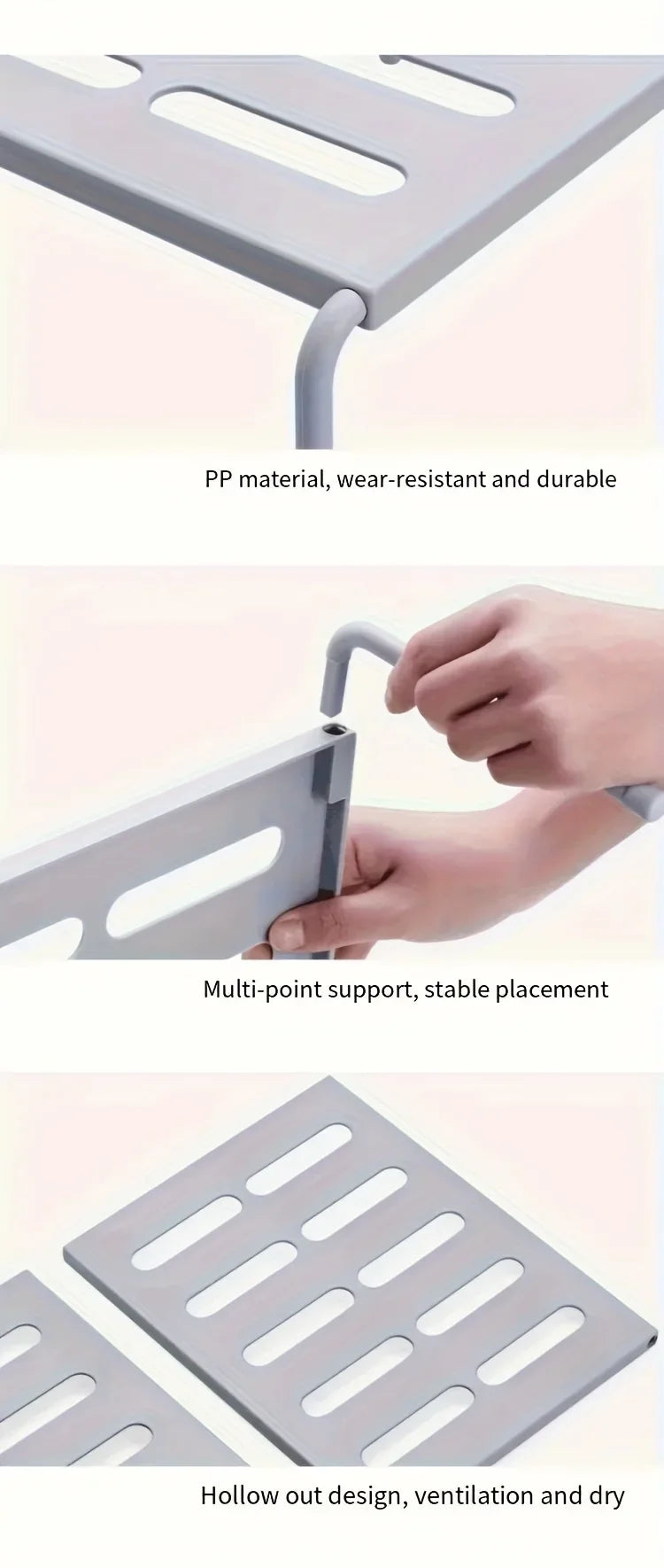 Non-adjustable plastic shoe rack, multi-layer storage organizer, space-saving sports shoes, slippers, family dormitory wardrobe,