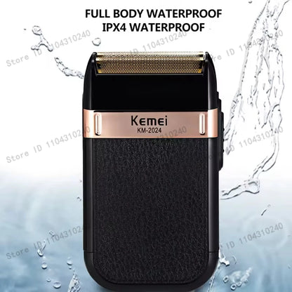 Kemei Men's Electric Hair Trimmer USB Charging Cordless Hair Clipper Reciprocating Twin Blade Beard Shaver KM-2024 KM-034 Kit