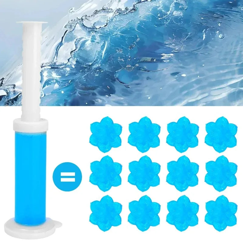 1-10Pcs Flower Gel Stamp Toilet Cleaner Air Freshener Bathroom Toilet Cleaning Gel Needle Design Fragrance Deodorant Supplies