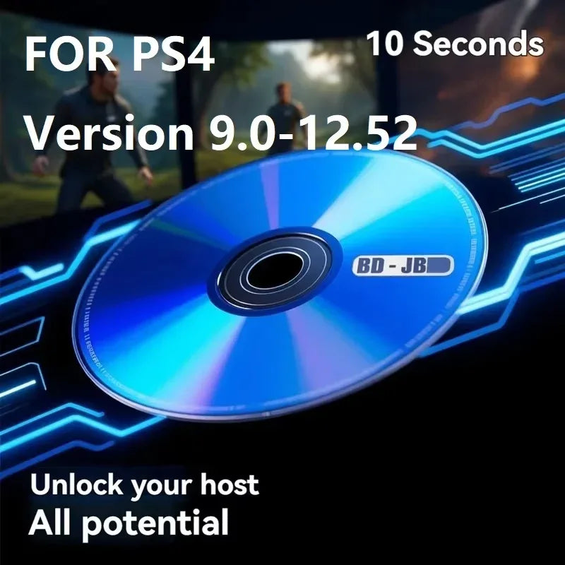 Ultimate PS4 All-in-one Jailbreak Gold Disc Bootable Eject Payload For Firmware 9.0-12.52 Homebrew & Backup Games Jailbreak Disc