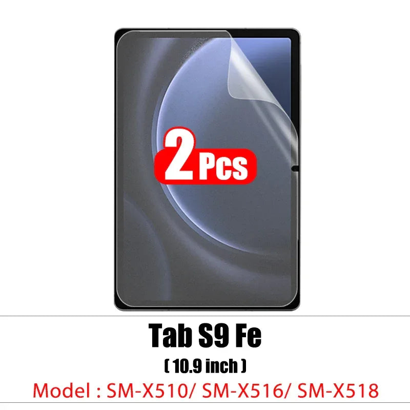 2pcs Pet Screen Protector For Samsung Galaxy Tab S7 Fe S9 Fe A9 Plus S6 Lite S7 S8 S9 A8 Plus Protective Clear Film No Glass
