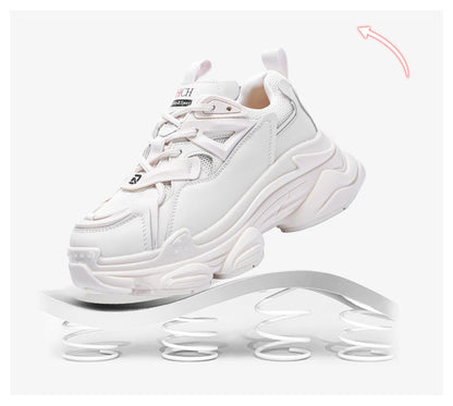 CH 2023 Women's Shoes Summer New Thick Sole Casual Sports Shoes Women's Lightweight Versatile Lace up Dad's Shoes