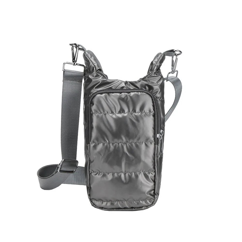Winter Portable Water Bottle Bag Shoulder Bag Waterproof Thermal Vacuum Mug Cup Sleeve Adjustable Shoulder Strap Durable