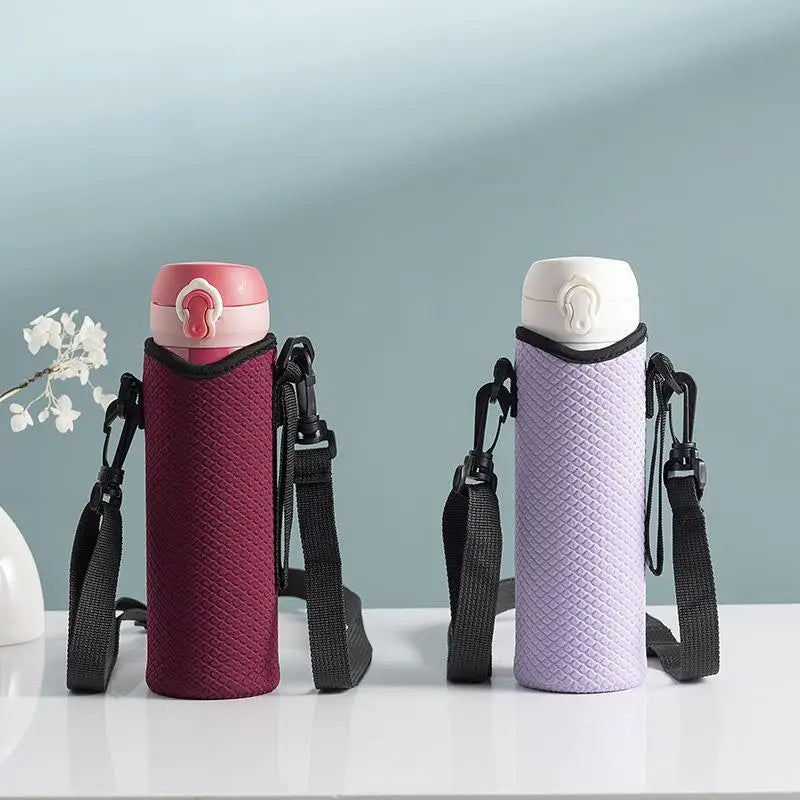 Portable Water Bottle Cover Insulated Bag Portable With Strap Water Bottle Case Cup Sleeve Vacuum Cup Sleeve Camping Accessories
