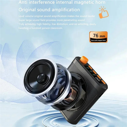 M29 Bluetooth Portable Voice Amplifier Mini Wireless Megaphone Speaker With Lavalier Microphone for Teachers Tour Guides Coaches