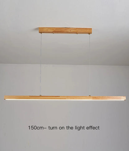 Modern Hanging Chandelier For Dining Room Kitchen Shop Long Table Wooden Chandelier Pendent Lamp Minimalist Design Led Lighting
