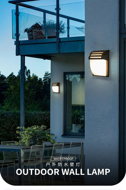 Outdoor LED Wall Lamp E27 IP65 Waterproof Aluminum Garden Porch Light 110V 220V Exterior Decor Sconce Street Lighting Fixture