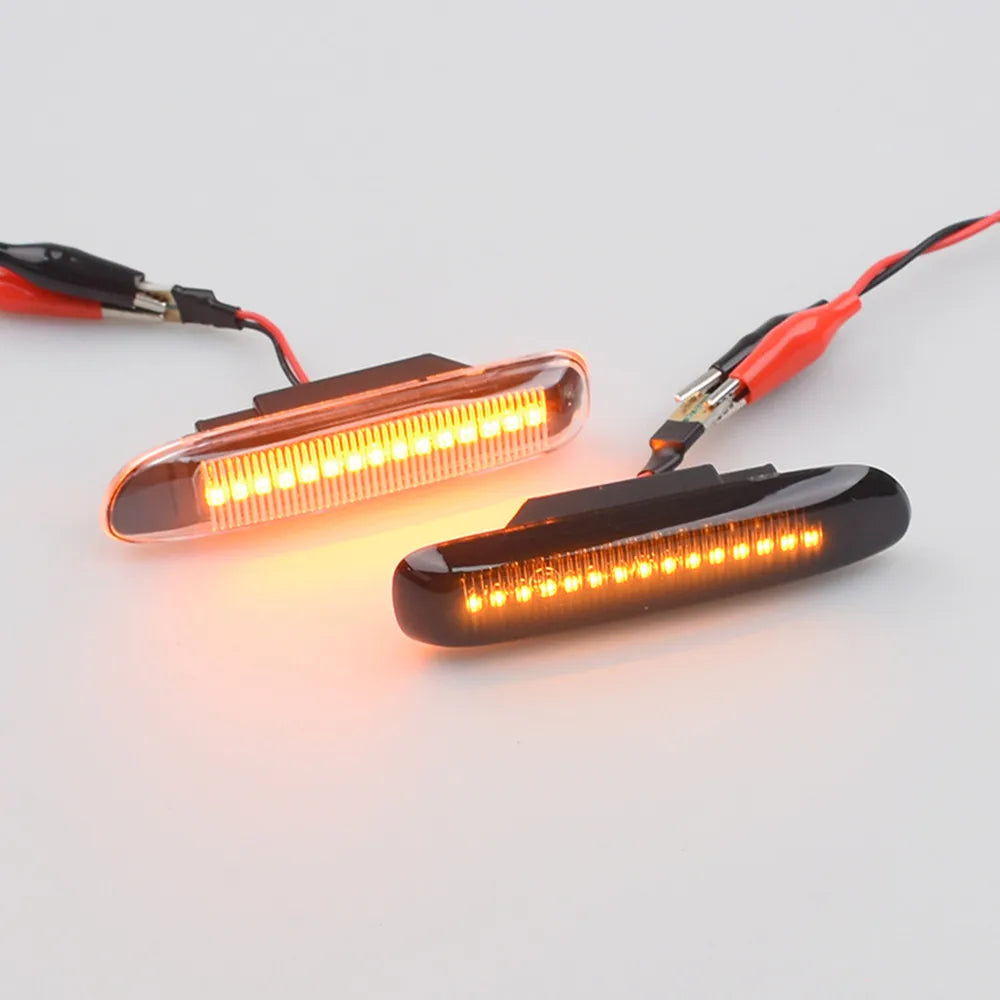 Sequential Flashing LED Turn Signal Side Marker Light For BMW 3 Series E46 Sedan Coupe Wagon Convertible 1997-2001