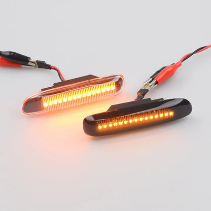 Sequential Flashing LED Turn Signal Side Marker Light For BMW 3 Series E46 Sedan Coupe Wagon Convertible 1997-2001