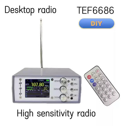 HamGeek TEF6686 RDS AM FM LM MW SW OIRT Desktop Full Band Radio Receiver Stereo Version + Remote Control