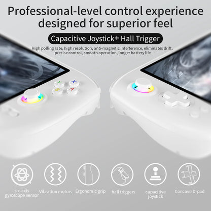 ANBERNIC RG557 Retro Handheld Game Video Player Console  Android 14 12G+256G 5.48 inch AMOLED Screen  512G PS2 PSP Games RG 557