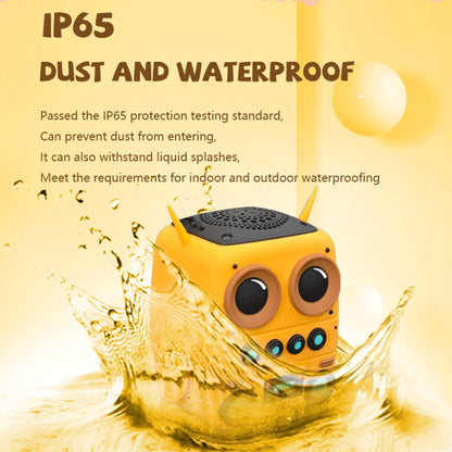 Compact Cute Mini Bluetooth Speaker Support TF Card Desktop Decoration Portable Outdoor Smart Music Player IP65 Waterproof
