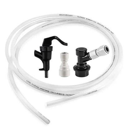 Push-fit Ball Lock Beer Line Assembly, Picnic Beer Tap Faucet with 60cm Hose,Quick Joint Connection Homebrew Beer Soda Dispenser
