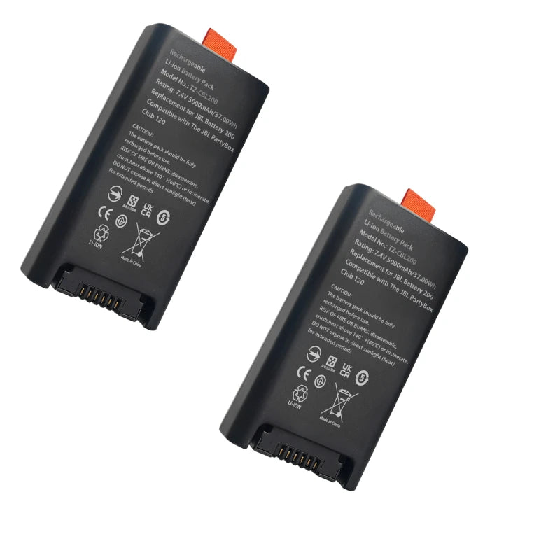 CBL200 7.4V 5000mAh 37Wh Replacement Bluetooth Speaker Battery for JBL Battery 200 for JBL PartyBox Club 120 Portable Speaker