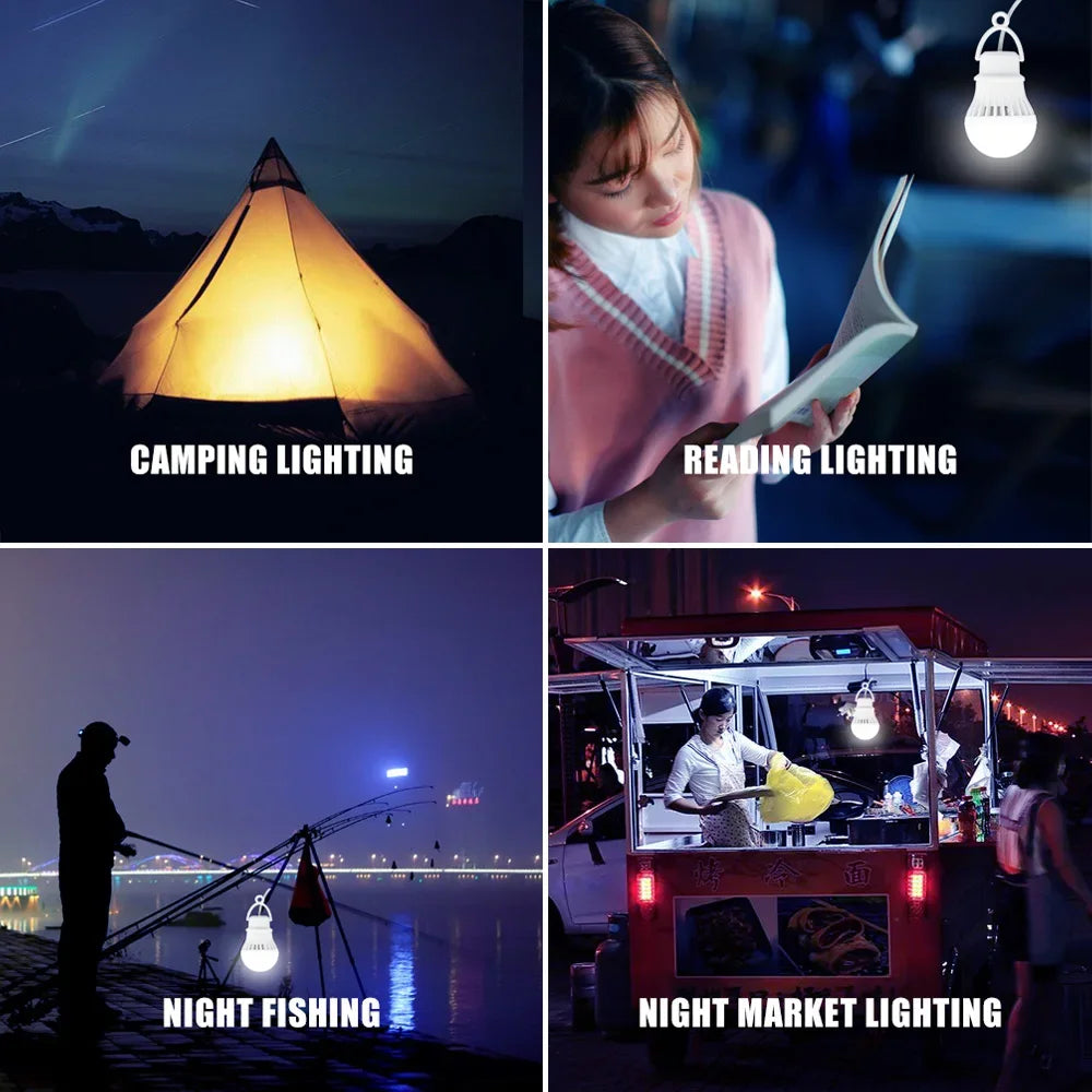 3/5/7W USB Lamp Bulb 5V Emergency Light Lamp LED USB Rechargeable Portable Camping Lantern For Outdoor Camping Tent Lighting