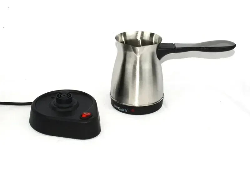600W Turkish Electric Coffee Maker, 500ml Detached Italian Moka Pot, Stainless Steel Material, Arabic Portable Espresso Machine
