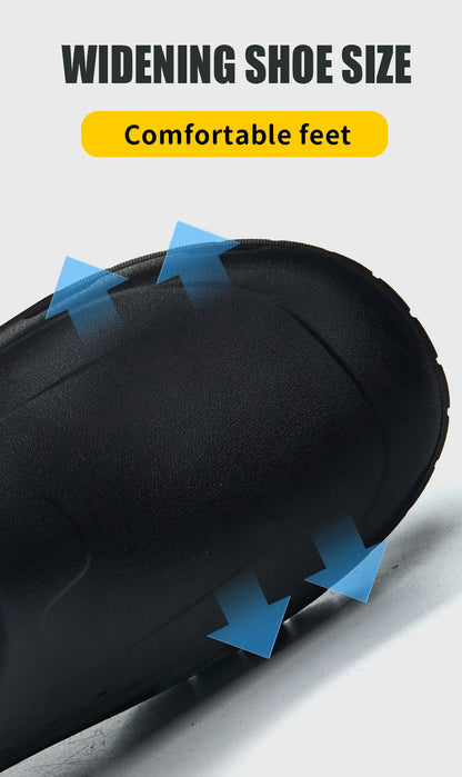 Men's Chef Shoes Waterproof Slip-On Lightweight Soft Anti-Slip Kitchen Hotel Work Shoes Easy to Wear Comfortable Food Service Fo