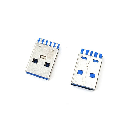 5/10pcs USB 3.0 Welding Wire Type A Male Plug Connector High-speed Data Transmission USB3.0 Jack Charging Socket Solder DIY