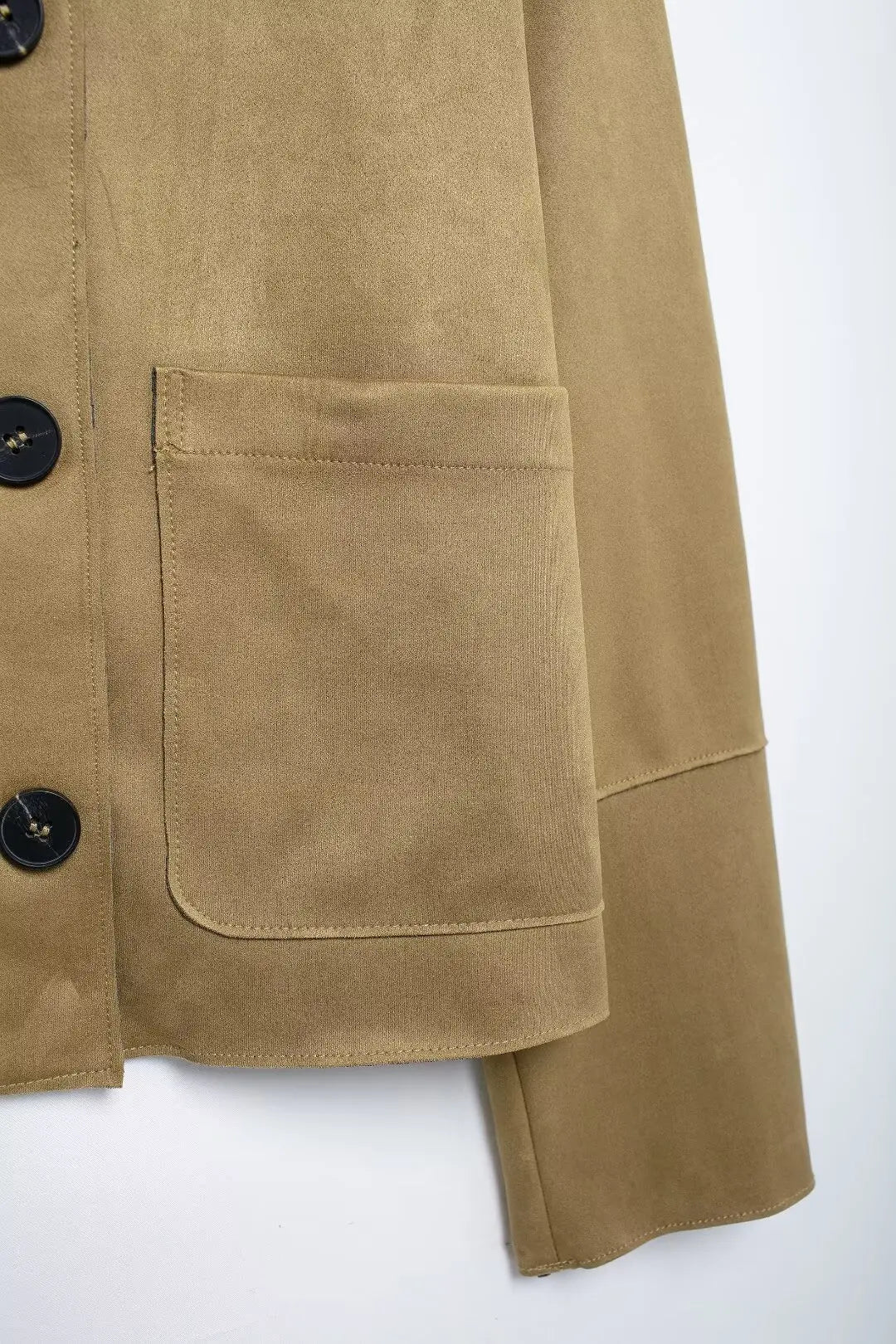 MUJER 2025 Suede Jacket Women Autumn Button Outerwears Long Sleeve Oversized Jackets for Women Streetwear Casual Overcoat Female