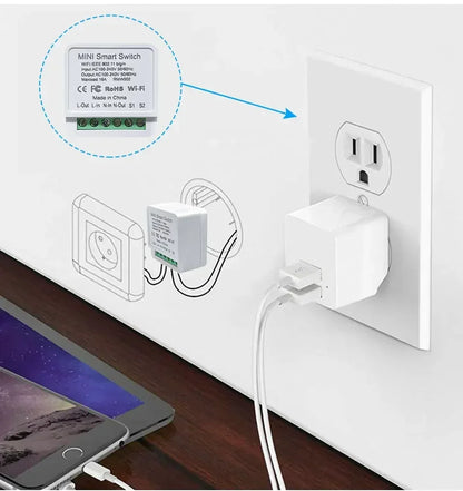 20A 16A Smart WiFi Switch DIY Automation Module 2-way Control CozyLife APP Remote Control Alexa Google Home Voice Control