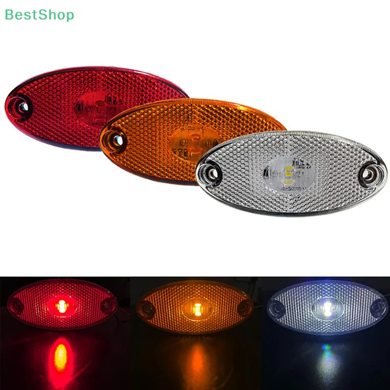 1PC 12V 24V Led Side Marker Lights for Trailer Trucks Caravan Side Clearance Marker Light Lamp Led Lorry Amber Red White