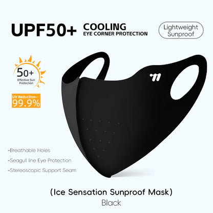 WEST BIKING Summer Sunscreen Traceless Mask 3D Ice Silk Breathable UV Protection Mask Summer Outdoor Sport Cycling Sports Masks