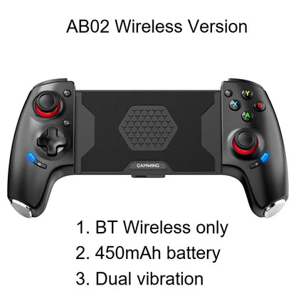 Gamwing AB01 AB02 AoBing Max Max+ Mobile Phone Game Controller Game pad Joystick Type-C Wired & BT Compatible with Android, iOS