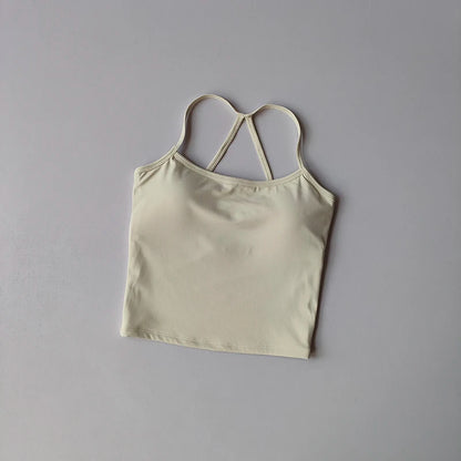 2PCS Gym Fitness Medium-intensity Sports Vest Beauty Back Yoga Suit Sports Bra Women Pilates Bra High Waist Hip Lift Shorts Set