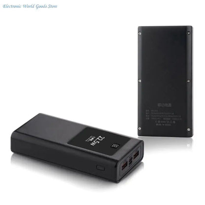 PowerBanks Casing Kit 20000mAh Mobile Chargers Builts in Cable PD22.5W Quick Charging LCD Display Shell